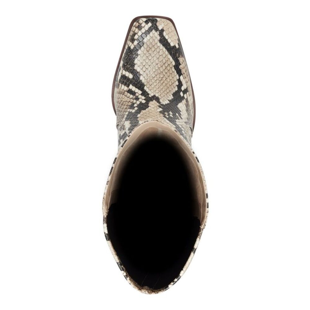 VINCE CAMUTO Womens Beige Snake Print Heel Dreven Block Heel Heeled Boots 6 M - Picture 3 of 4